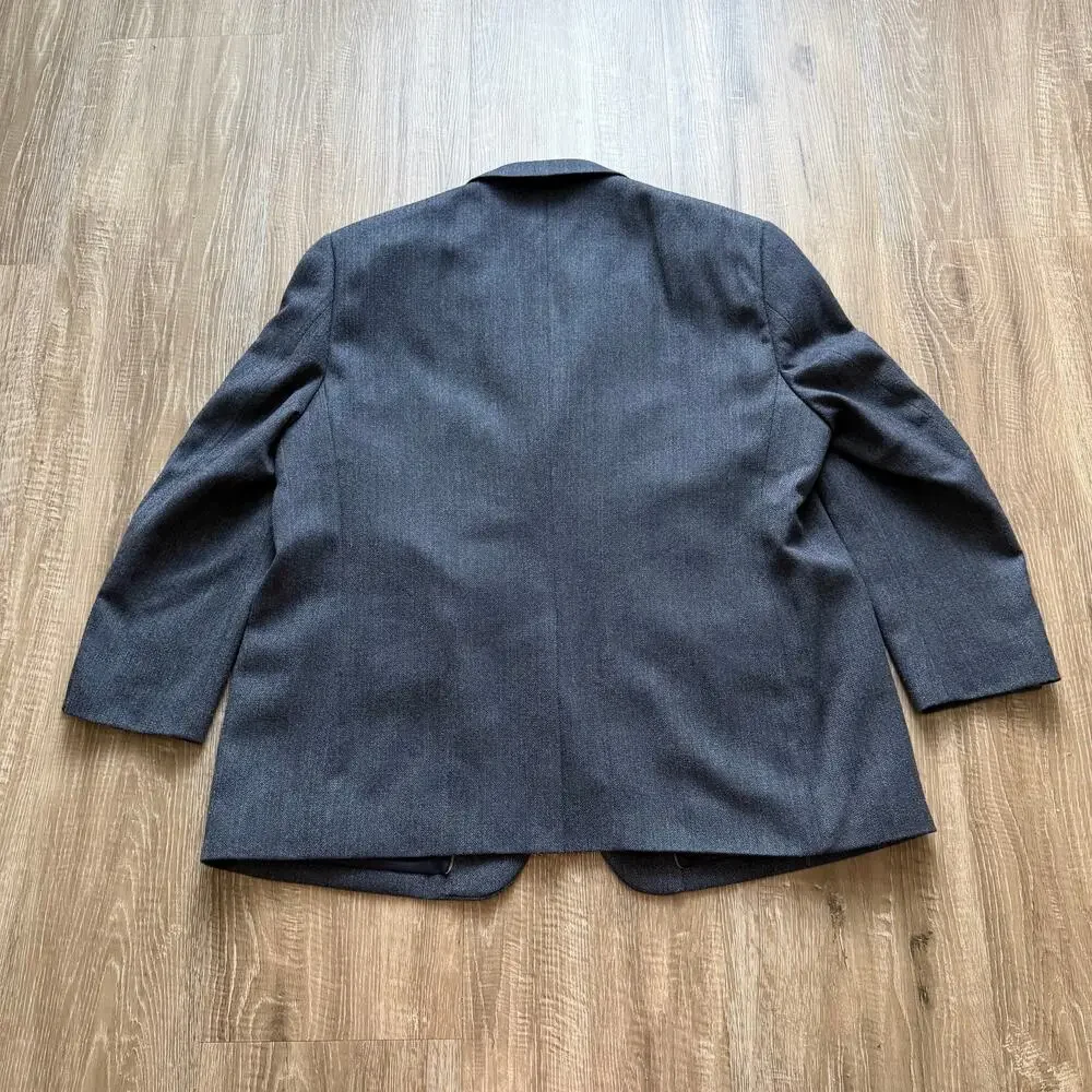 Joseph & Feiss Gold Wool Sport‎ Coat Blue/Grey Mens 48 Short